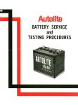 1966 Autolite Battery service and testing manual 